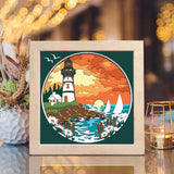 Lighthouse 15 – Paper Cut Light Box File - Cricut File - 8x8 Inches - LightBoxGoodMan