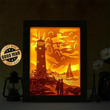 Lighthouse 5 – Paper Cut Light Box File - Cricut File - 8x10 Inches - LightBoxGoodMan - LightboxGoodman