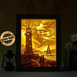 Lighthouse 5 – Paper Cut Light Box File - Cricut File - 8x10 Inches - LightBoxGoodMan - LightboxGoodman