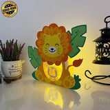 Lion 1 - Lion Papercut Lightbox File - 7.4x8.8" - Cricut File - LightBoxGoodMan - LightboxGoodman