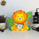 Lion 1 - Lion Papercut Lightbox File - 7.4x8.8" - Cricut File - LightBoxGoodMan - LightboxGoodman