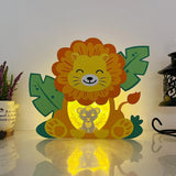 Lion 2 - Lion Papercut Lightbox File - 7.4x8.8