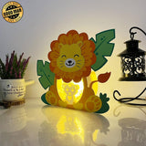 Lion 2 - Lion Papercut Lightbox File - 7.4x8.8" - Cricut File - LightBoxGoodMan - LightboxGoodman