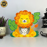 Lion 2 - Lion Papercut Lightbox File - 7.4x8.8" - Cricut File - LightBoxGoodMan - LightboxGoodman