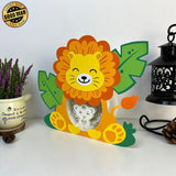 Lion 2 - Lion Papercut Lightbox File - 7.4x8.8" - Cricut File - LightBoxGoodMan - LightboxGoodman