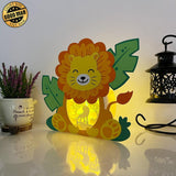 Lion 3 - Lion Papercut Lightbox File - 7.4x8.8" - Cricut File - LightBoxGoodMan - LightboxGoodman