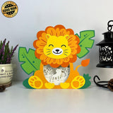 Lion 3 - Lion Papercut Lightbox File - 7.4x8.8" - Cricut File - LightBoxGoodMan - LightboxGoodman