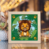 Lion Jungle – Paper Cut Light Box File - Cricut File - 8x8 inches - LightBoxGoodMan