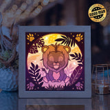 Lion Jungle – Paper Cut Light Box File - Cricut File - 8x8 inches - LightBoxGoodMan - LightboxGoodman