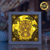 Lion Jungle – Paper Cut Light Box File - Cricut File - 8x8 inches - LightBoxGoodMan - LightboxGoodman