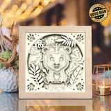 Lion Jungle – Paper Cut Light Box File - Cricut File - 8x8 inches - LightBoxGoodMan - LightboxGoodman