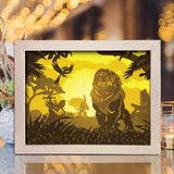 Lion King 2 – Paper Cut Light Box File - Cricut File - 20x26cm - LightBoxGoodMan