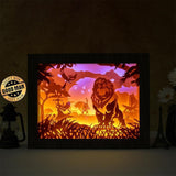 Lion King 2 – Paper Cut Light Box File - Cricut File - 20x26cm - LightBoxGoodMan - LightboxGoodman