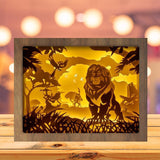 Lion King 2 - Paper Cutting Light Box - LightBoxGoodman - LightboxGoodman