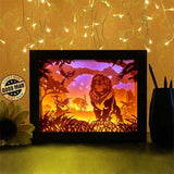 Lion King 2 - Paper Cutting Light Box - LightBoxGoodman - LightboxGoodman