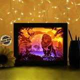 Lion King 2 - Paper Cutting Light Box - LightBoxGoodman - LightboxGoodman