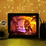 Lion King 2 - Paper Cutting Light Box - LightBoxGoodman - LightboxGoodman