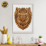 Lion - Paper 3D Layered File - Cricut File - 20x25cm - LightBoxGoodMan - LightboxGoodman