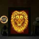 Lion Portrait 1 – Paper Cut Light Box File - Cricut File - 8x10 inches - LightBoxGoodMan - LightboxGoodman