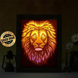 Lion Portrait 1 – Paper Cut Light Box File - Cricut File - 8x10 inches - LightBoxGoodMan - LightboxGoodman