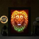 Lion Portrait 1 – Paper Cut Light Box File - Cricut File - 8x10 inches - LightBoxGoodMan - LightboxGoodman