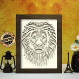 Lion Portrait 1 – Paper Cut Light Box File - Cricut File - 8x10 inches - LightBoxGoodMan - LightboxGoodman