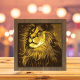 Lion Portrait 2 - Paper Cutting Light Box - LightBoxGoodman - LightboxGoodman