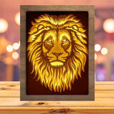 Lion Portrait - Paper Cutting Light Box - LightBoxGoodman - LightboxGoodman