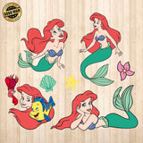 Little Mermaid - Cricut File - Svg, Png, Dxf, Eps - LightBoxGoodMan - LightboxGoodman