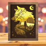 Little Red Riding Hood 2 - Paper Cutting Light Box - LightBoxGoodman