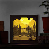 London 1 Square - Paper Cut Light Box File - Cricut File - 8x8 inches - LightBoxGoodMan - LightboxGoodman