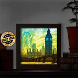 London 2 - Paper Cut Light Box File - Cricut File - 8x8 inches - LightBoxGoodMan - LightboxGoodman