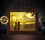 Long Bien Bridge - Paper Cut Light Box File - Cricut File - 8x10 Inches - LightBoxGoodMan - LightboxGoodman