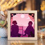 Long Distance Love – Paper Cut Light Box File - Cricut File - 8x8 Inches - LightBoxGoodMan