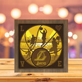 Los Angeles Lakers - Paper Cutting Light Box - LightBoxGoodman - LightboxGoodman