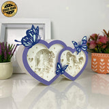 Love 2 - Double Heart Papercut Lightbox File - 7x10,6" - Cricut File - LightBoxGoodMan - LightboxGoodman