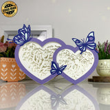 Love 3 - Double Heart Papercut Lightbox File - 7x10,6" - Cricut File - LightBoxGoodMan - LightboxGoodman