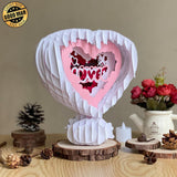 Love 4 - 3D Pop-up Light Box Heart File - Cricut File - LightBoxGoodMan - LightboxGoodman