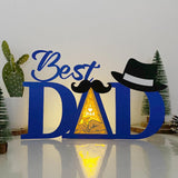 Love Dad -  Best Dad Papercut Lightbox File - 7x11.3