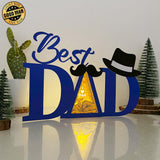 Love Dad - Best Dad Papercut Lightbox File - 7x11.3" - Cricut File - LightBoxGoodMan - LightboxGoodman