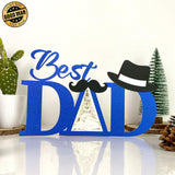 Love Dad - Best Dad Papercut Lightbox File - 7x11.3" - Cricut File - LightBoxGoodMan - LightboxGoodman