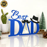 Love Dad - Best Dad Papercut Lightbox File - 7x11.3" - Cricut File - LightBoxGoodMan - LightboxGoodman