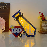 Love Dad - Tie Shaped Papercut Lightbox File - 9x7.4" - Cricut File - LightBoxGoodMan - LightboxGoodman