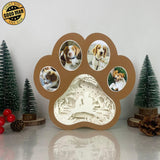 Love Dog 2 - Paw-shaped Papercut Lightbox File - 7.6x8" - Cricut File - LightBoxGoodMan - LightboxGoodman