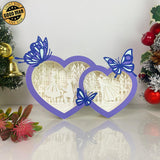 Love - Double Heart Papercut Lightbox File - 7x10,6" - Cricut File - LightBoxGoodMan - LightboxGoodman