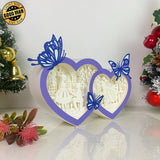 Love - Double Heart Papercut Lightbox File - 7x10,6" - Cricut File - LightBoxGoodMan - LightboxGoodman