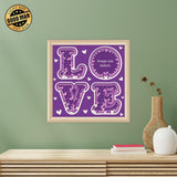 Love Frame – Paper Cut Light Box File - Cricut File - 8x8 Inches - LightBoxGoodMan - LightboxGoodman