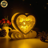 Love - Heart Papercut Lightbox File - 6.3x7.5" - Cricut File - LightBoxGoodMan - LightboxGoodman