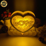 Love - Heart Papercut Lightbox File - 6.3x7.5" - Cricut File - LightBoxGoodMan - LightboxGoodman