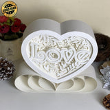 Love - Heart Papercut Lightbox File - 6.3x7.5" - Cricut File - LightBoxGoodMan - LightboxGoodman